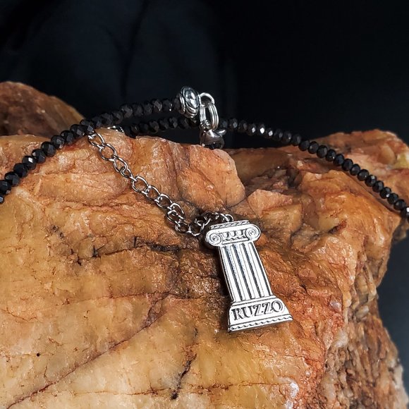 Genuine Pearl Arrow Pendant Silver Crystals Necklace Unique Designer Jewelry - Picture 2 of 8